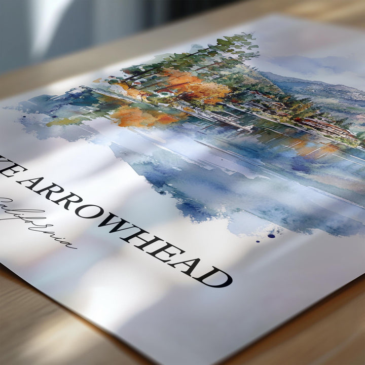 Lake Arrowhead Wall Art, San Bernardino Print, San Bernardino Art, Lake Arrowhead Gift, Travel Print, Travel Poster, Housewarming Gift
