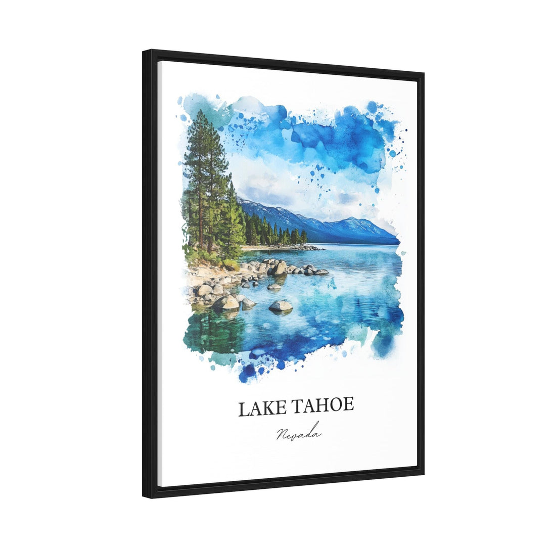Lake Tahoe NV Wall Art, Sierra Nevada Print, Washoe County Watercolor Art, Lake Tahoe Gift, Travel Print, Travel Poster, Housewarming Gift