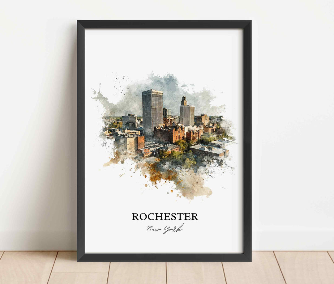 Rochester, New York – Watercolor Art Print