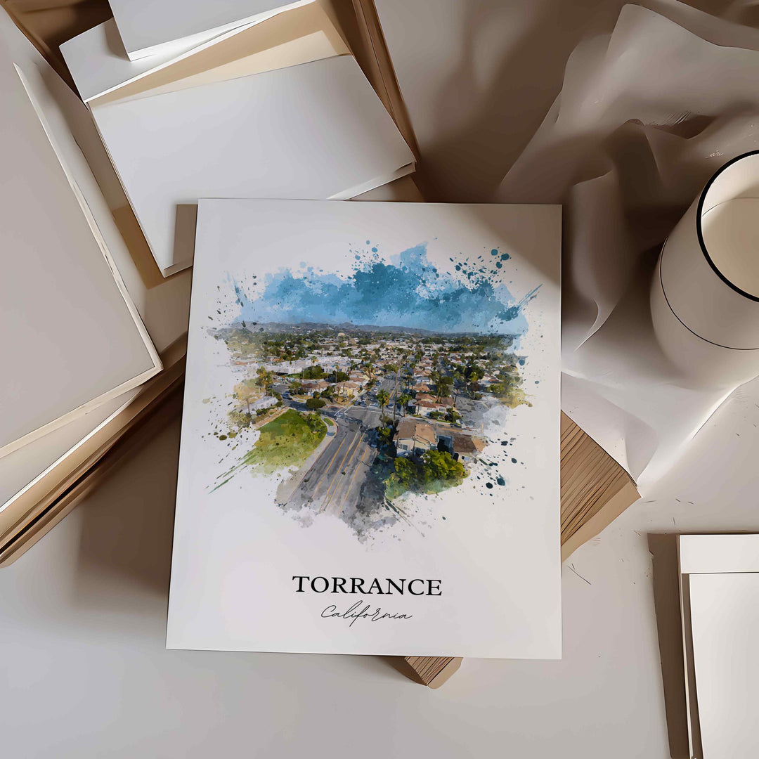 Torrance, California – Watercolor Art Print