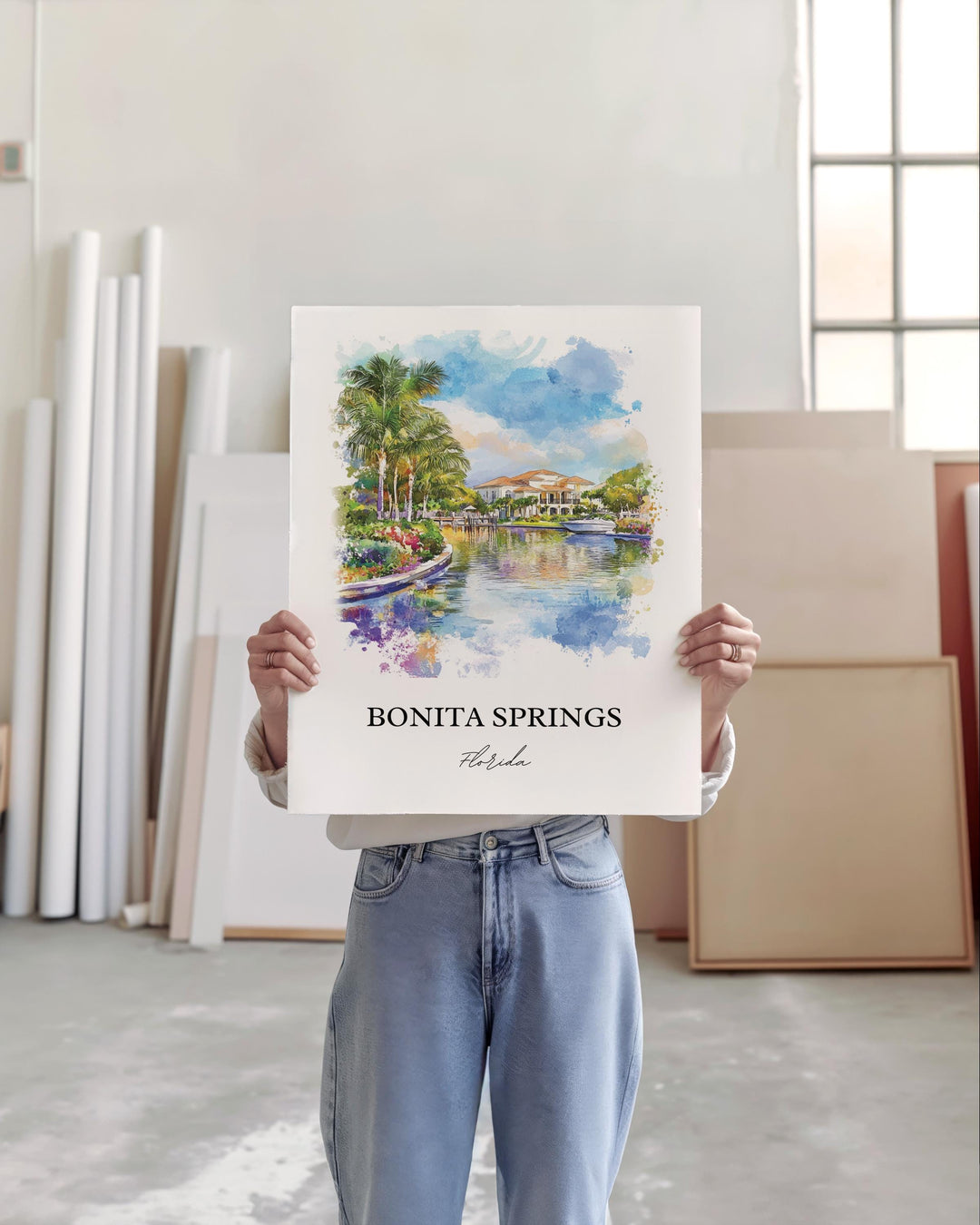 Bonita Springs, Florida, USA – Watercolor Art Print