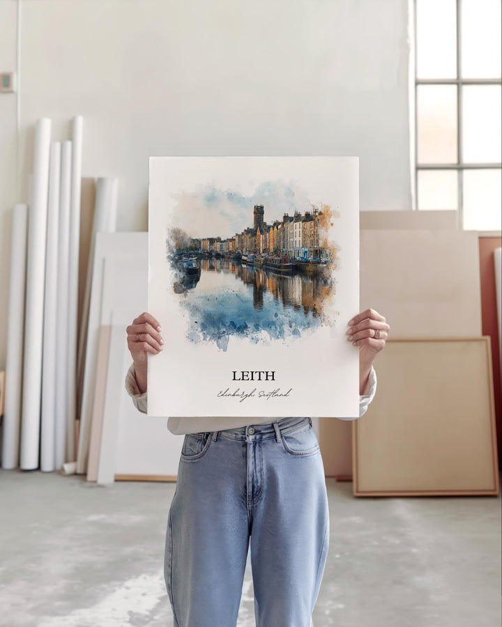 Leith, Scotland – Watercolor Art Print