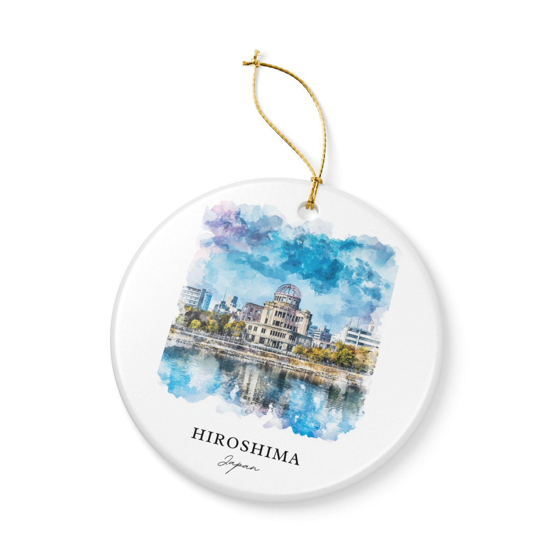 Hiroshima Japan Ornament: Unique Hiroshima Souvenir, Hiroshima Xmas Decor, and Authentic Hiroshima Japan Gift