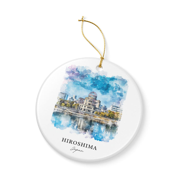 Hiroshima Japan Ornament: Unique Hiroshima Souvenir, Hiroshima Xmas Decor, and Authentic Hiroshima Japan Gift
