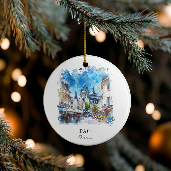 Pau France Ornament: Unique Pau France Souvenir, Pau France Xmas Decor, and Authentic France Gift