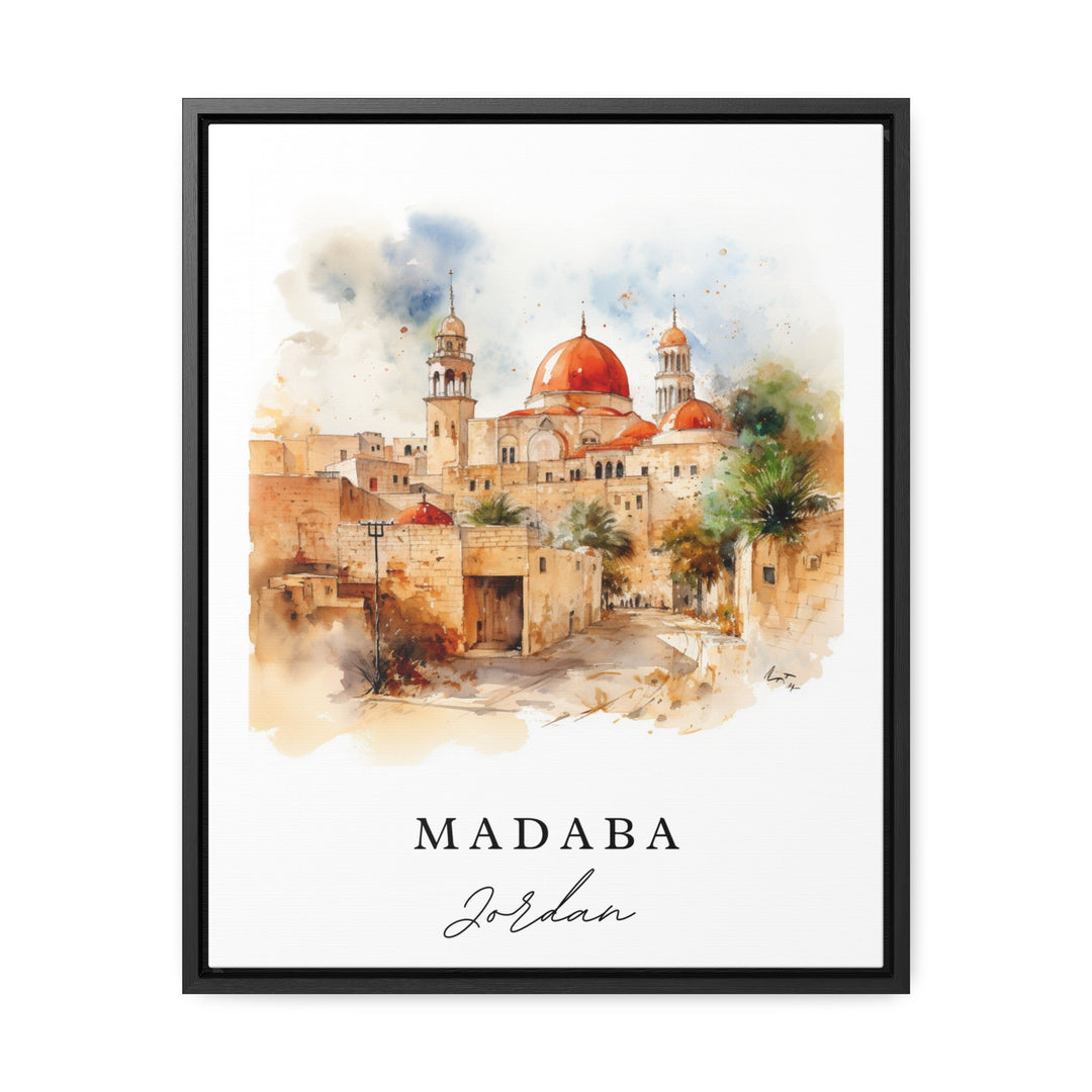 Madaba Jordan wall art - Jordan, Madaba poster, Madaba Jordan Wedding gift, Birthday present, Custom Text, Personalized Gift