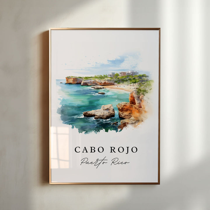 Cabo Rojo Wall Art, Puerto Rico Print