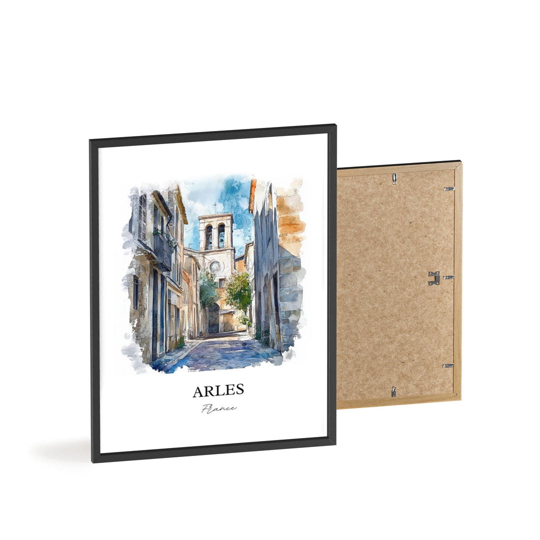 Arles France Wall Art, Provence Region Print, France Watercolor Art, Arles France Gift, Travel Print, Travel Poster, Housewarming Gift