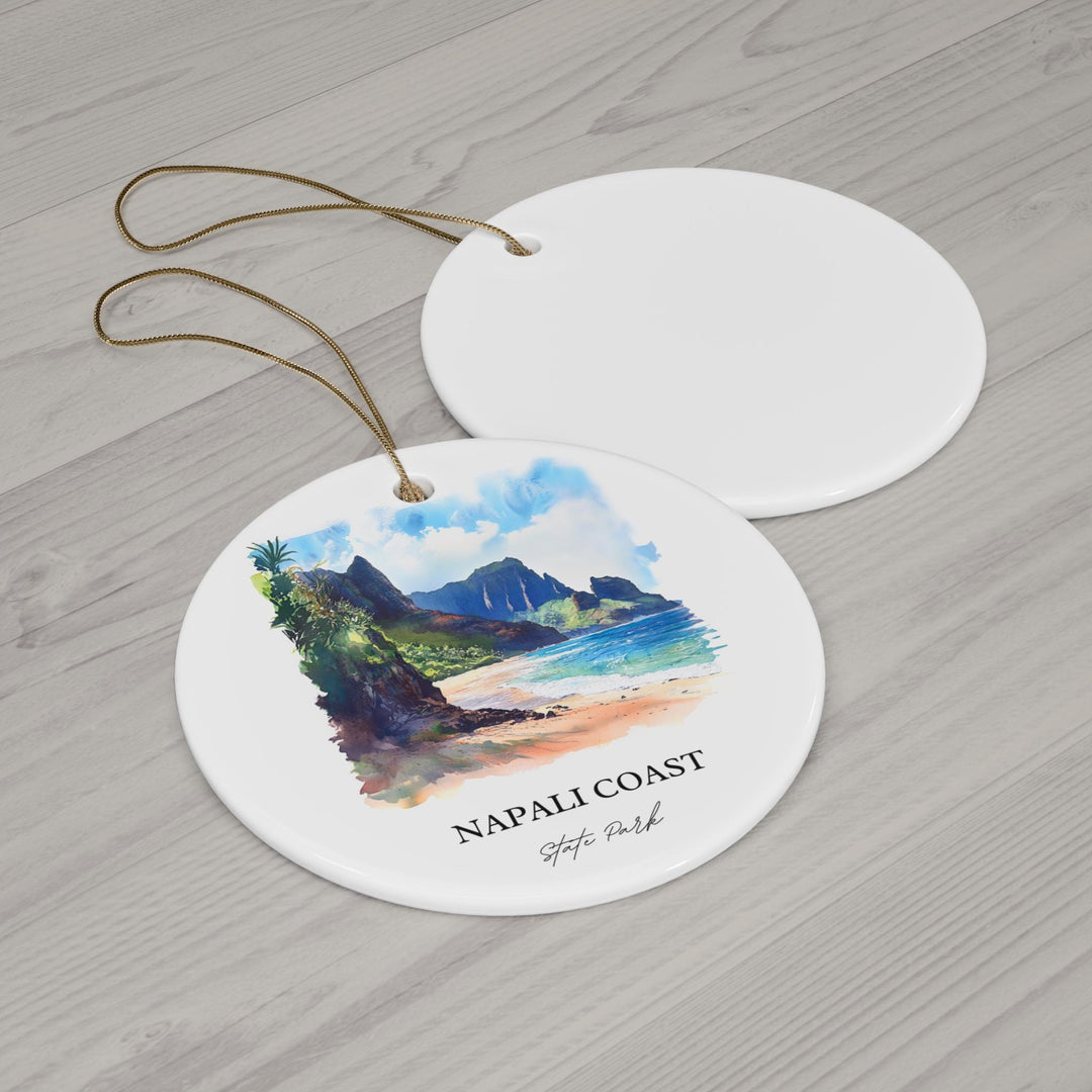 Napali Coast Hawaii Ornament: Unique Kauai Souvenir, Kauai Hawaii Xmas Decor, and Authentic Napali Coast Hawaii Gift