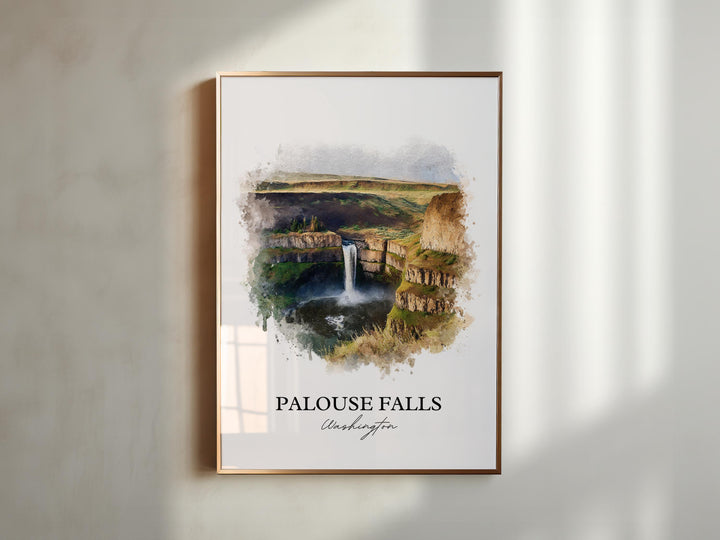 Palouse Falls Wall Art, Palouse Print, Washington State Artwork, Palouse Falls Gift, Travel Print, Travel Poster, Housewarming Gift