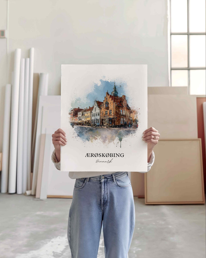 Aerøskøbing, Denmark – Watercolor Art Print
