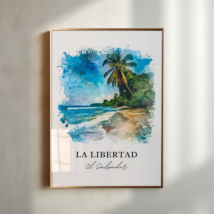 La Libertad, El Salvador – Watercolor Art Print