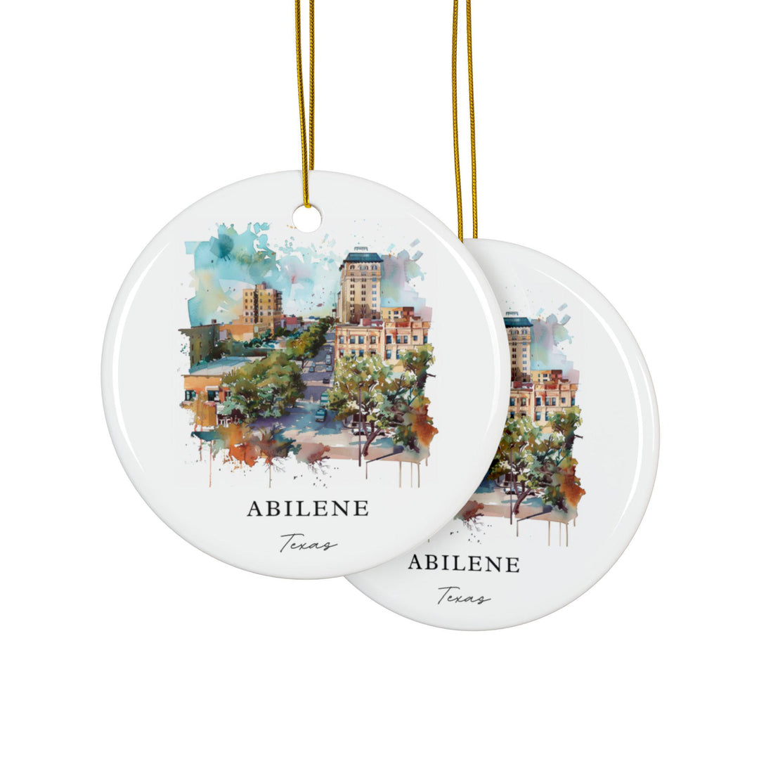 Abilene Texas Ornament: Unique Abilene Souvenir, Abilene Xmas Decor, and Authentic Abilene TX Gift