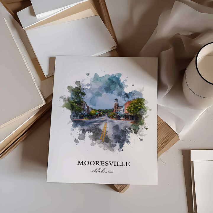 Mooresville, Alabama – Watercolor Art Print