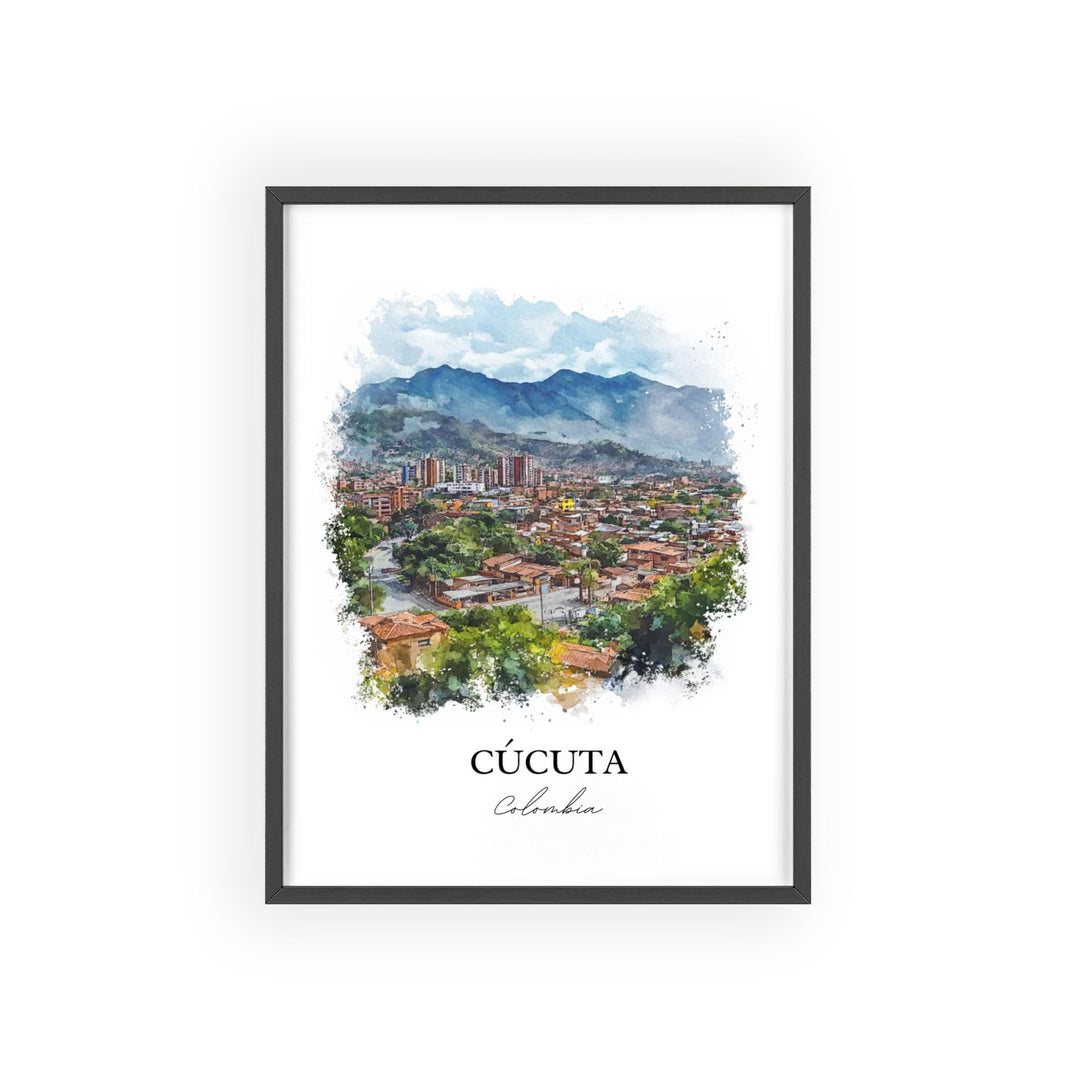 Cúcuta Colombia Wall Art, Cúcuta Print, Colombia Watercolor Art, Colombia Gift, Travel Print, Travel Poster, Housewarming Gift