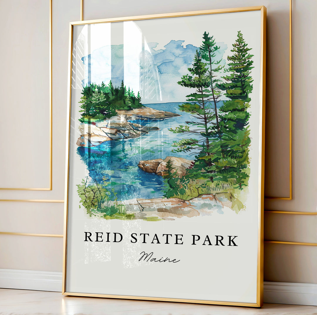 Reid State Park Art, Maine Print, Georgetown ME Wall Art, Reid State Park Gift, Travel Print, Travel Poster, Travel Gift, Housewarming Gift