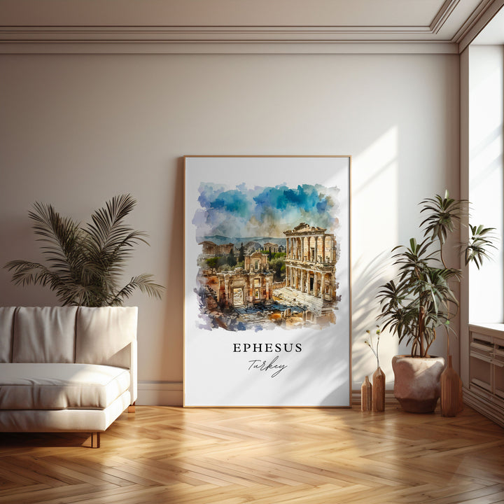 Ephesus Wall Art, Turkey Print, Ephesus Wall Art, Selçuk Gift, Ephesus Turkey Travel Print, Travel Poster, Travel Gift, Housewarming Gift