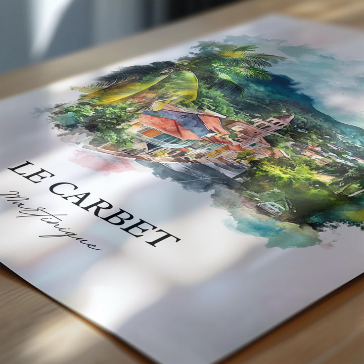 Le Carbet Wall Art, Martinique Print, Martinique Watercolor Art, Le Carbet Gift, Travel Print, Travel Poster, Housewarming Gift