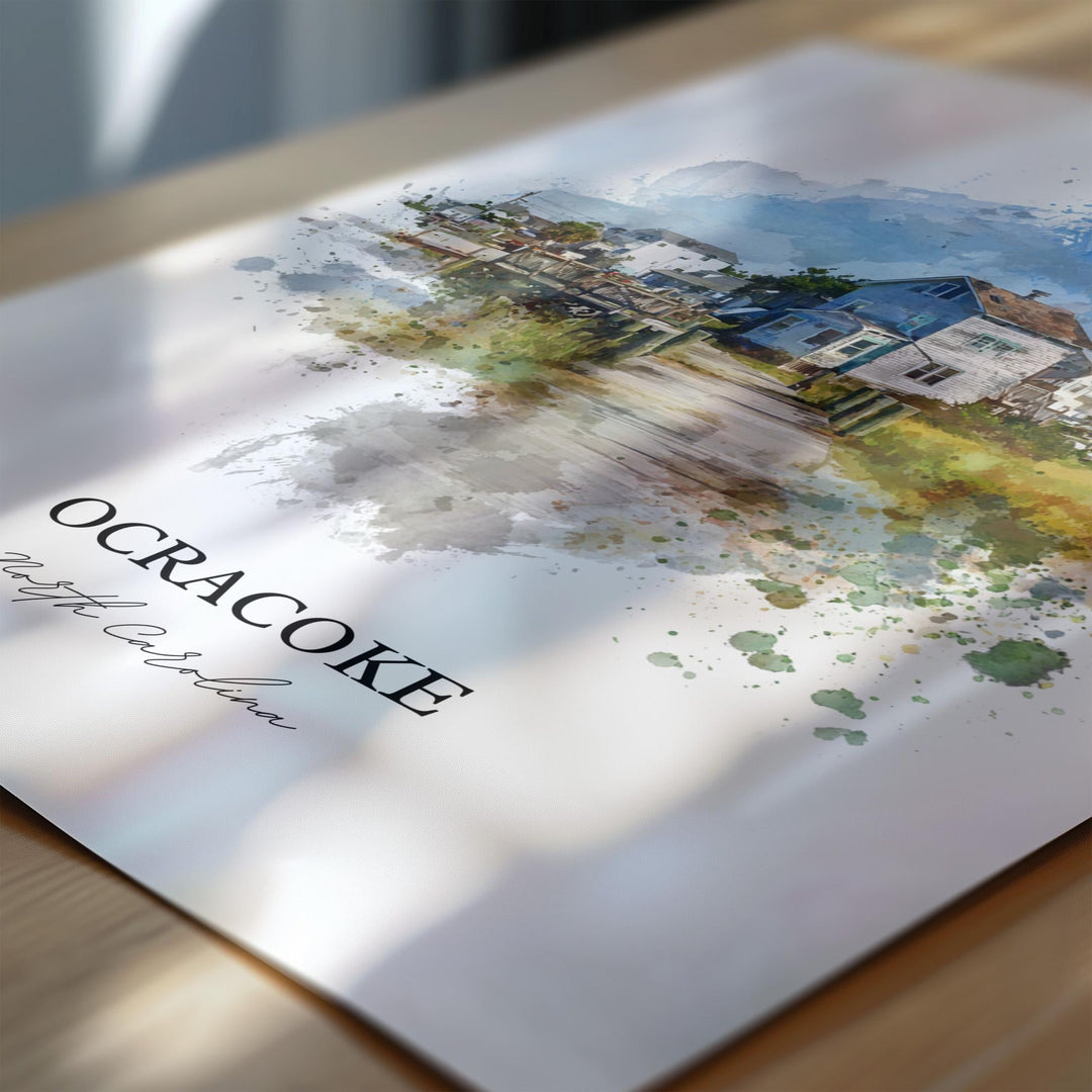 Ocracoke, North Carolina – Watercolor Art Print