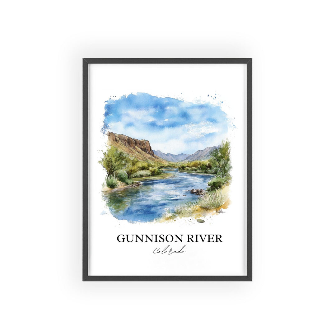 Gunnison River Wall Art, Gunnison Print, Colorado Watercolor Art, Gunnison River Gift, Travel Print, Travel Poster, Housewarming Gift
