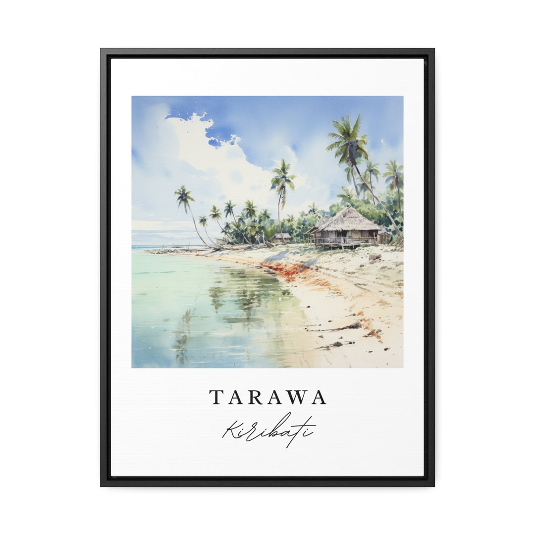 Tarawa traditional travel art - Kiribati, Tarawa poster, Wedding gift, Birthday present, Custom Text, Personalized Gift