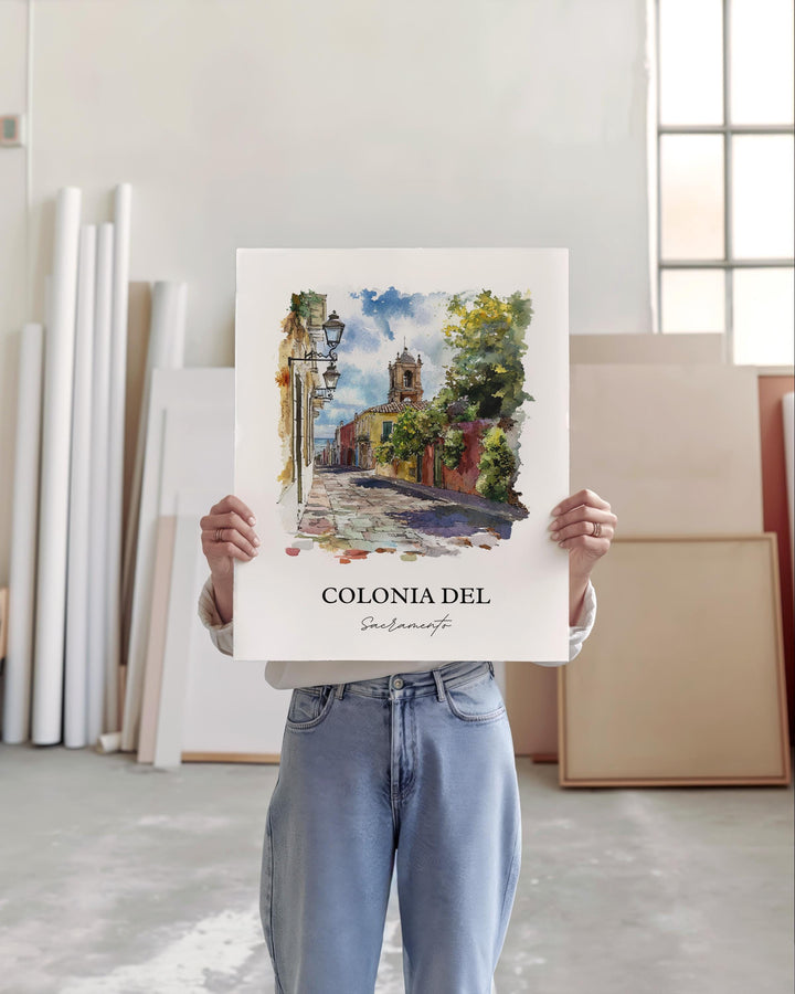 Colonia del Sacramento Wall Art, Uruguay Print, Uruguay Artwork, Colonia del Sacramento Gift, Travel Print, Travel Poster, Housewarming Gift