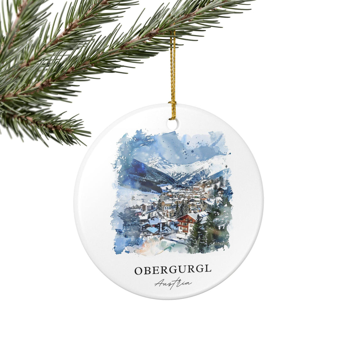 Obergurgl Ornament: Unique Obergurgl Austria Souvenir, Austria Xmas Decor, and Authentic Austrian Gift