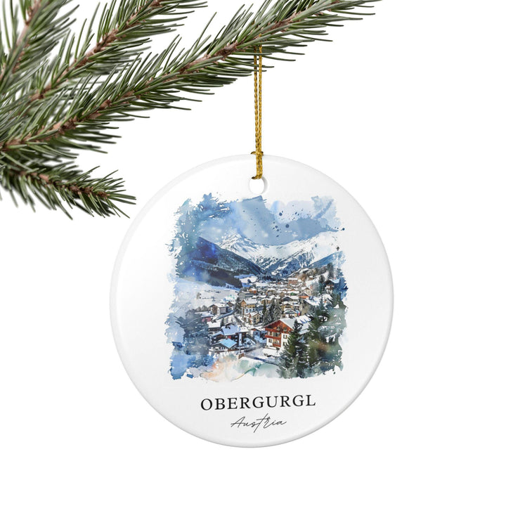 Obergurgl Ornament: Unique Obergurgl Austria Souvenir, Austria Xmas Decor, and Authentic Austrian Gift