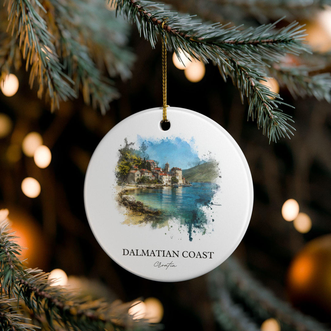 Dalmatian Coast Ornament: Unique Croatia Souvenir, Dalmatian Coast Xmas Decor, and Authentic Dalmatian Coast Gift