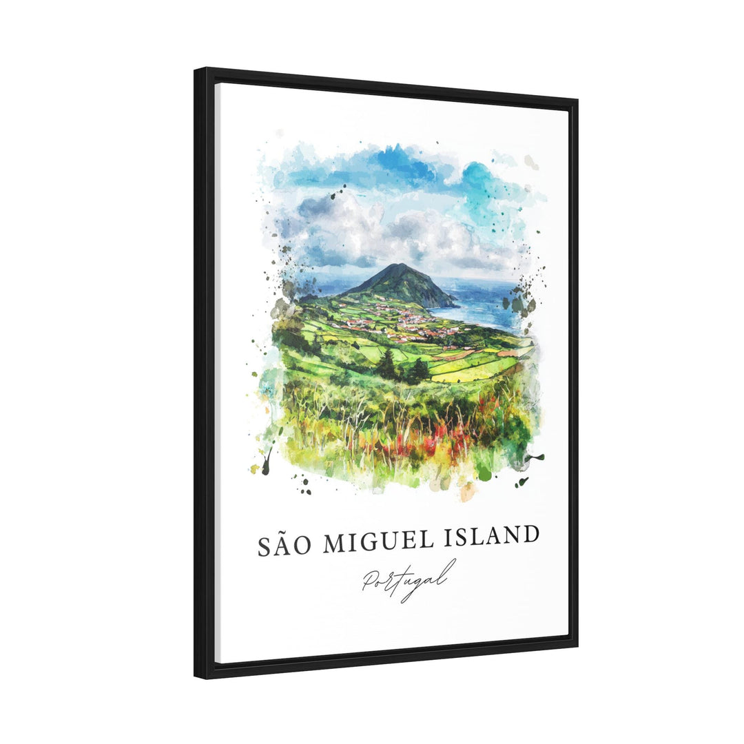 São Miguel Island, Portugal – Watercolor Art Print