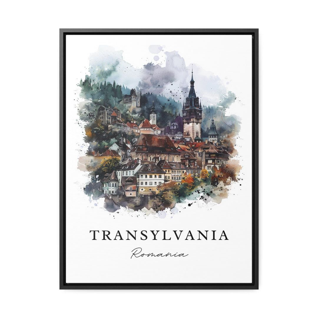 Transylvania Region Wall Art, Transylvania Romania Print, Romania Watercolor Art, Transylvania Gift, Travel Poster, Housewarming Gift