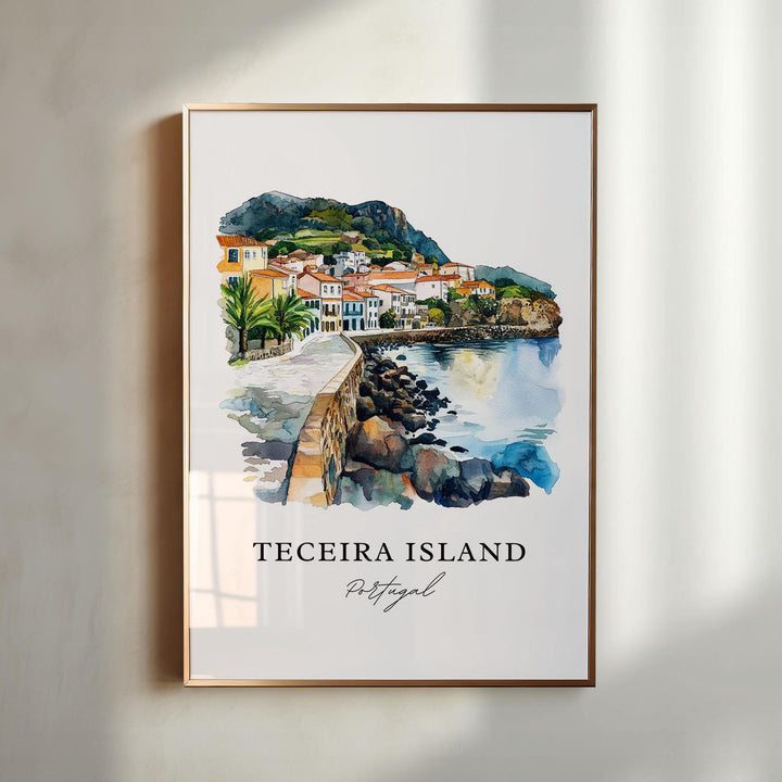 Teceira Island, Portugal – Watercolor Art Print