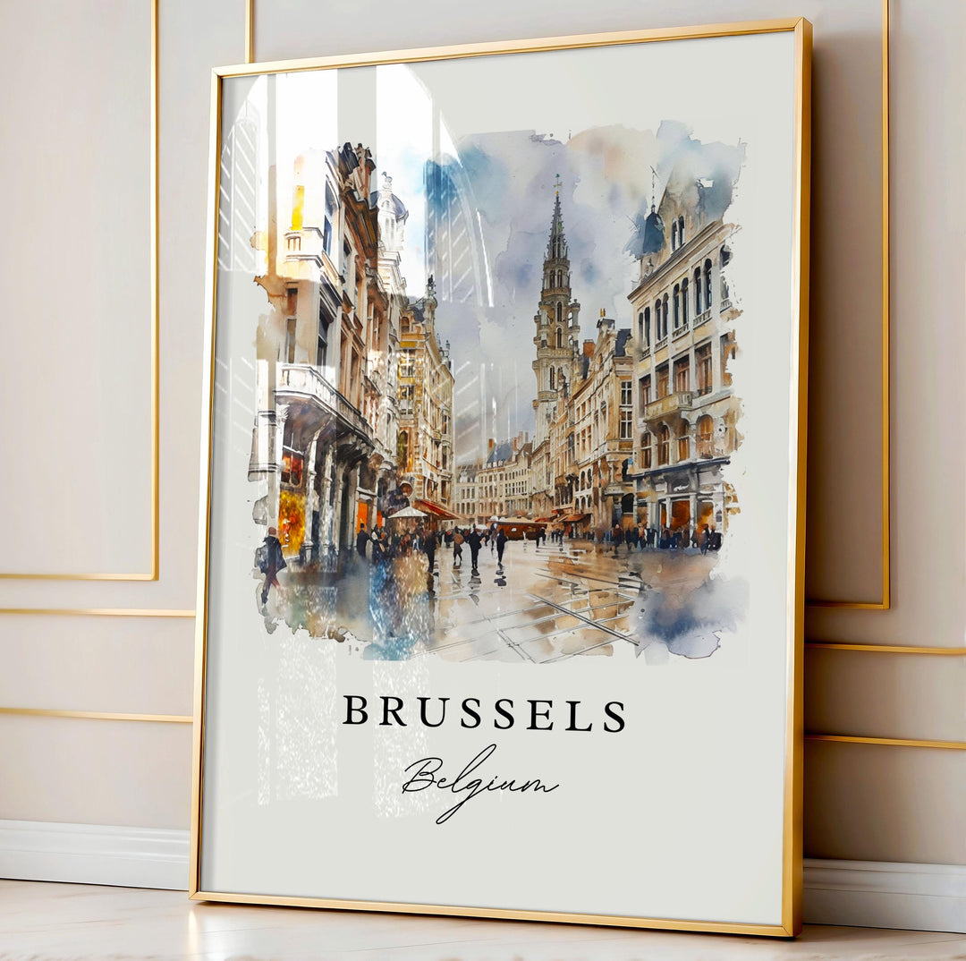 Brussels Wall Art - Belgium Print