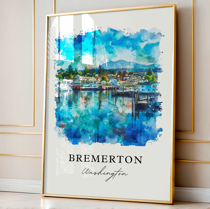 Bremerton Wall Art - State of Washington Print