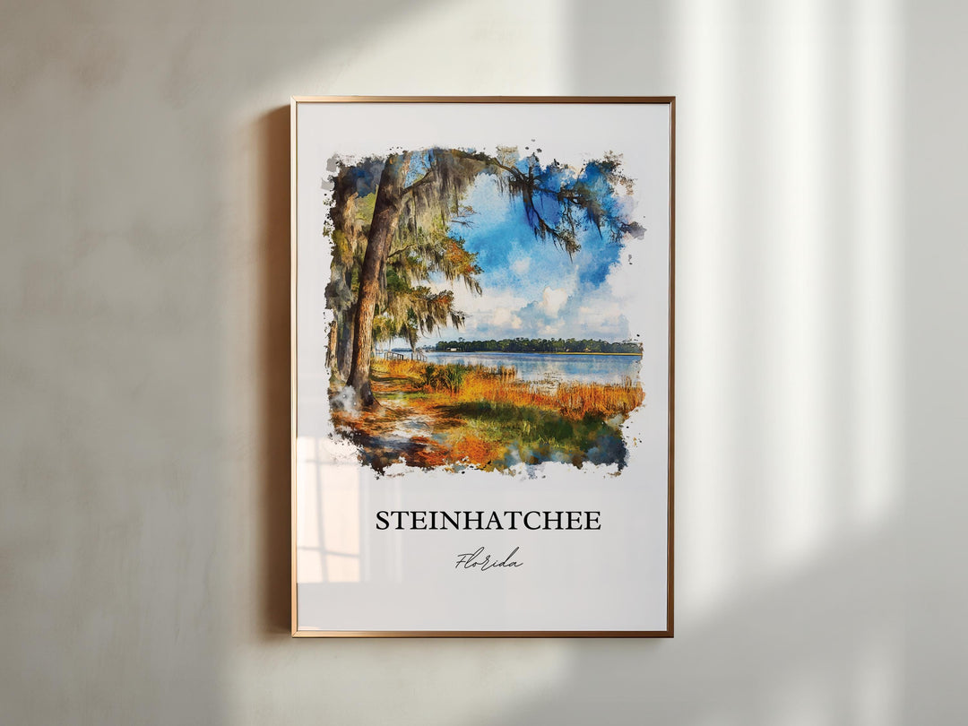 Steinhatchee, Florida, USA – Watercolor Art Print