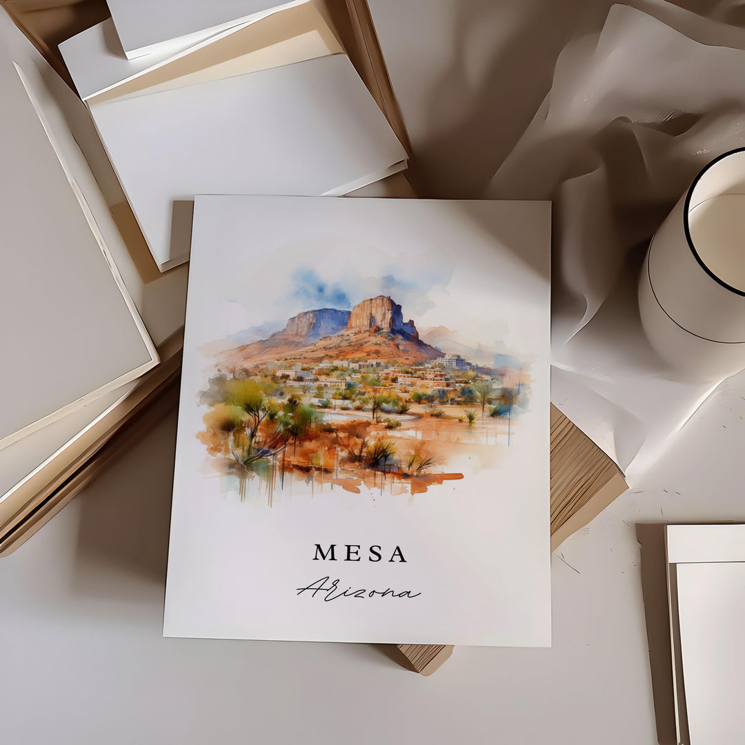 Mesa Arizona wall art - Arizona, Mesa poster, Mesa AZ Wedding gift, Mesa Arizona Birthday present, Custom Text, Personalised Gift