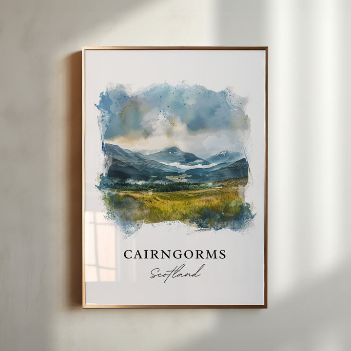 Cairngorms, Scotland – Watercolor Art Print