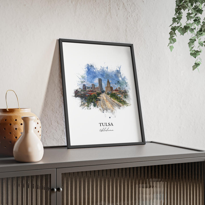 Tulsa, Oklahoma – Watercolor Art Print