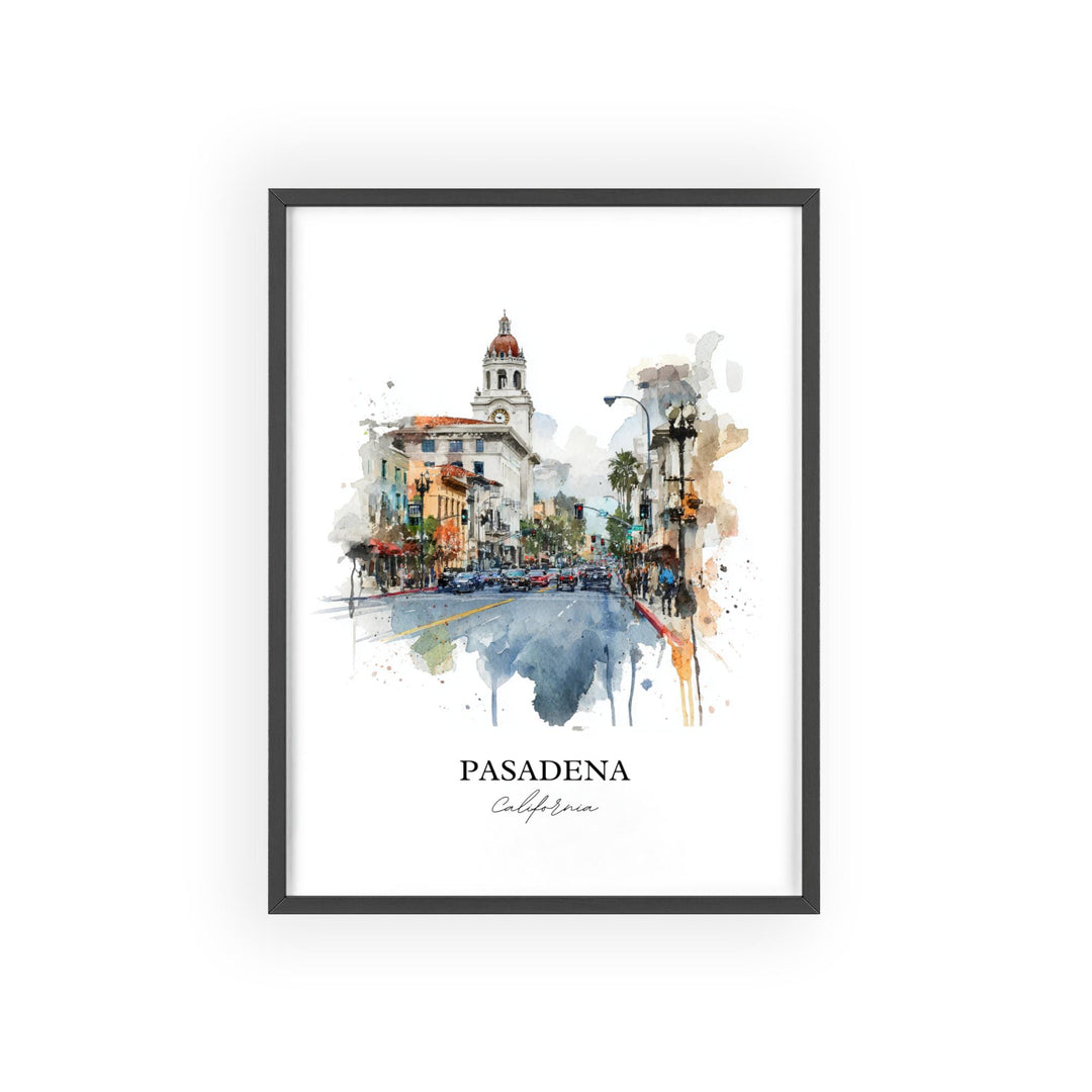 Pasadena, California Wall Art, Pasadena Print, Pasadena Watercolor Art, Pasadena California Gift, Travel Print, Travel Poster, Housewarming Gift