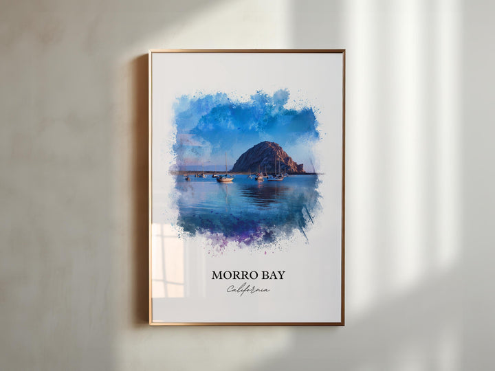 Morro Bay, CA – Watercolor Art Print