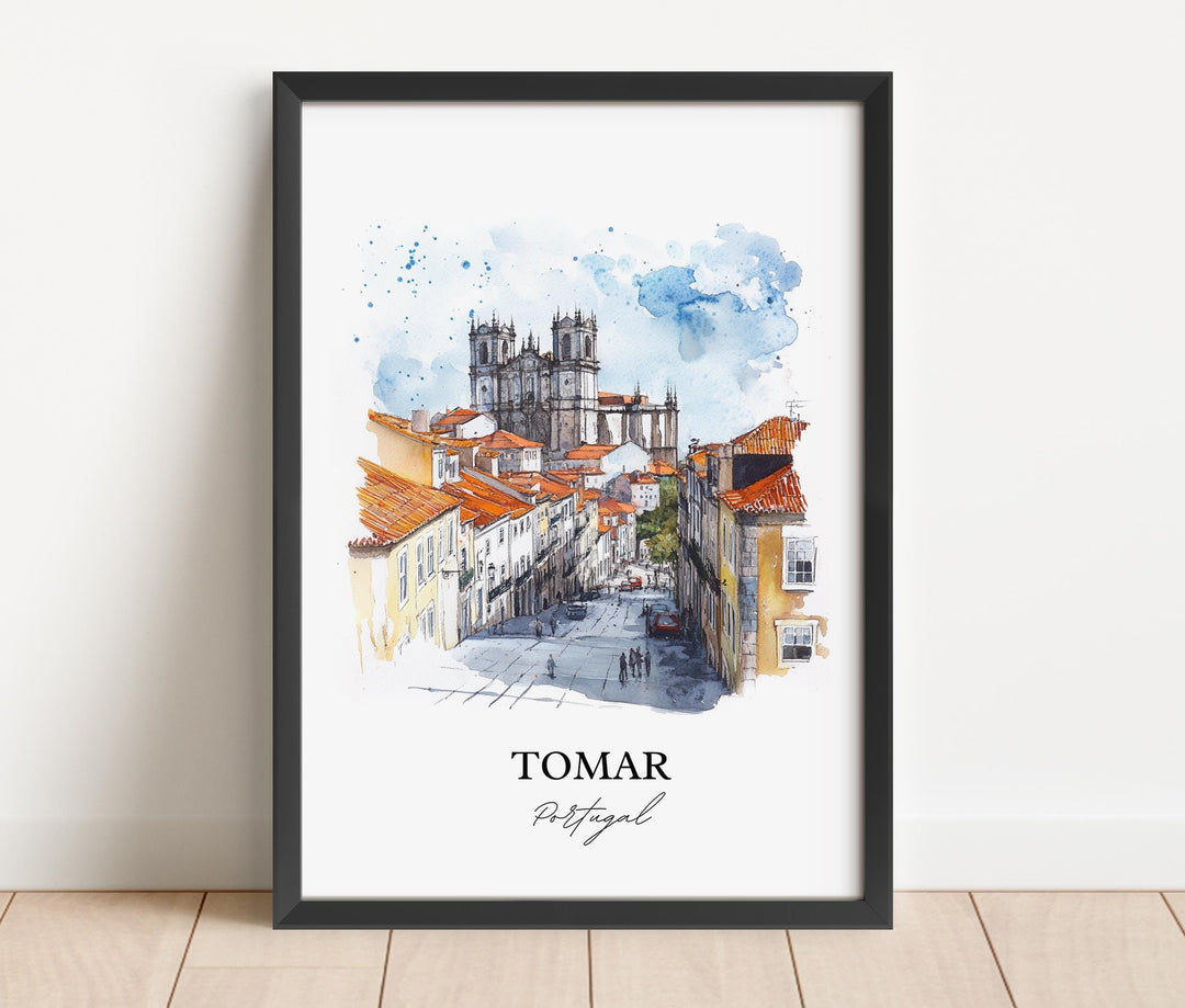 Tomar, Portugal – Watercolor Art Print