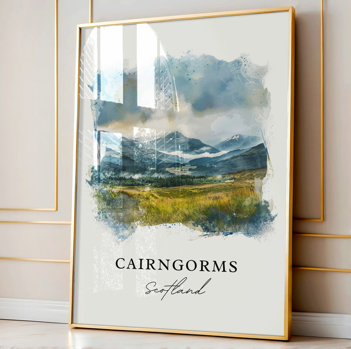 Cairngorms, Scotland – Watercolor Art Print