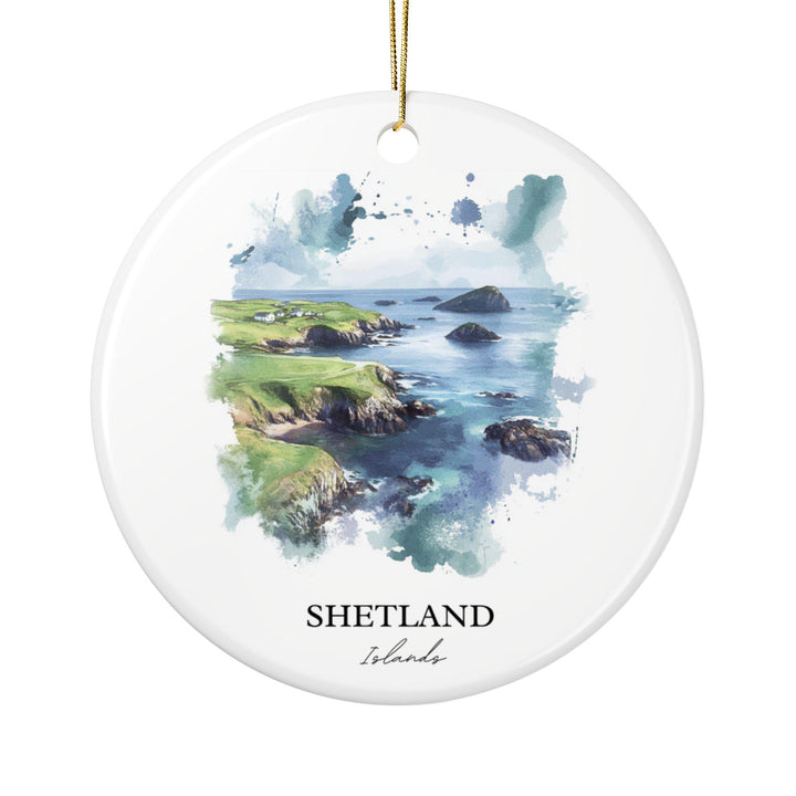Shetland Islands Ornament: Unique Shetland Islands Souvenir, Scotland Xmas Decor, and Authentic Scotland Gift