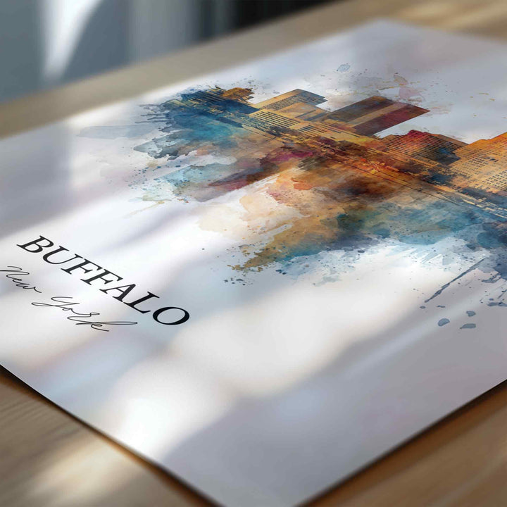 Buffalo, New York – Watercolor Art Print