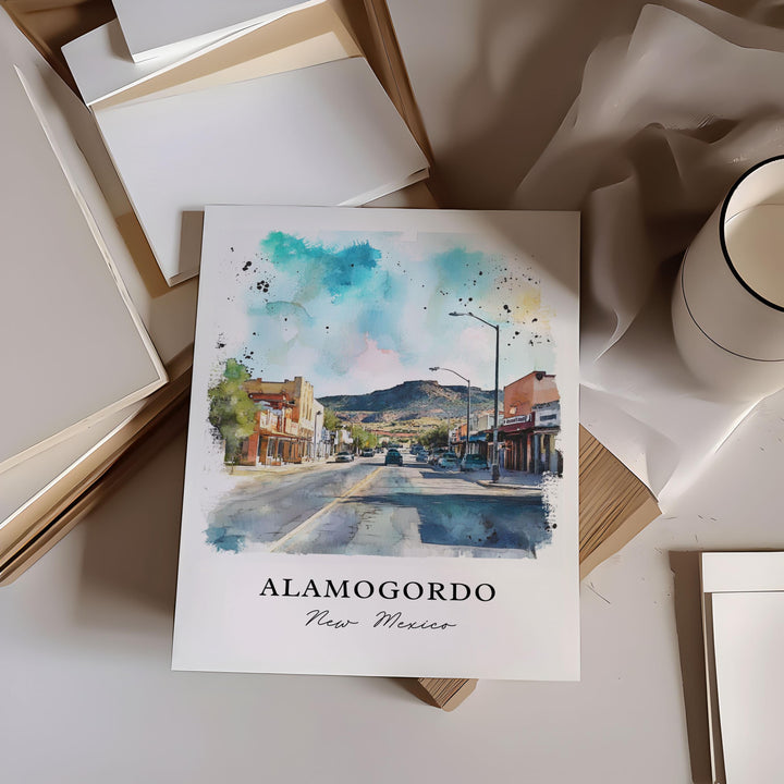 Alamogordo, USA – Watercolor Art Print