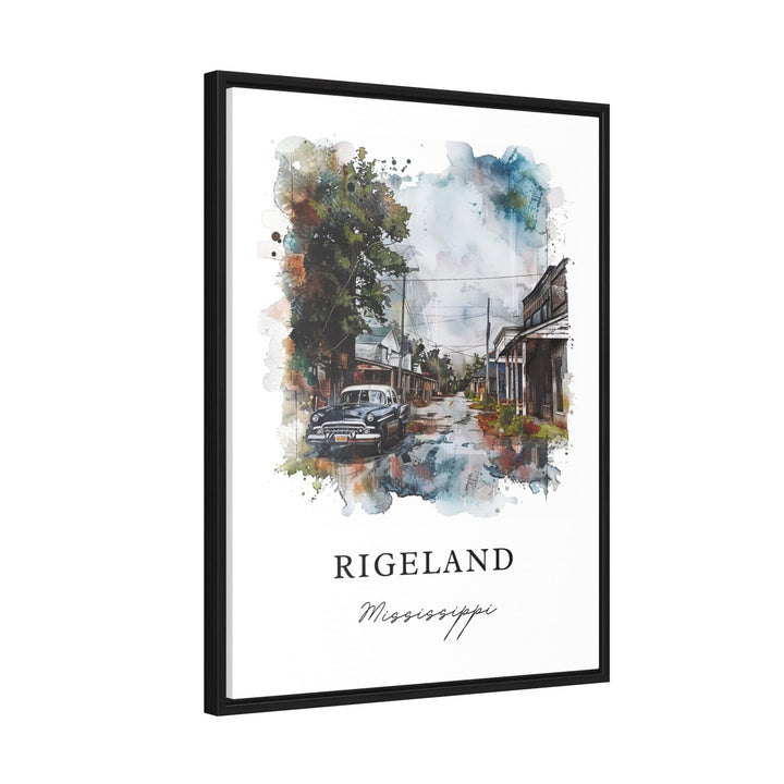 Rigeland MS Art, Rigeland Mississippi Print, Madison County MS Watercolor, Jackson MS Gift,