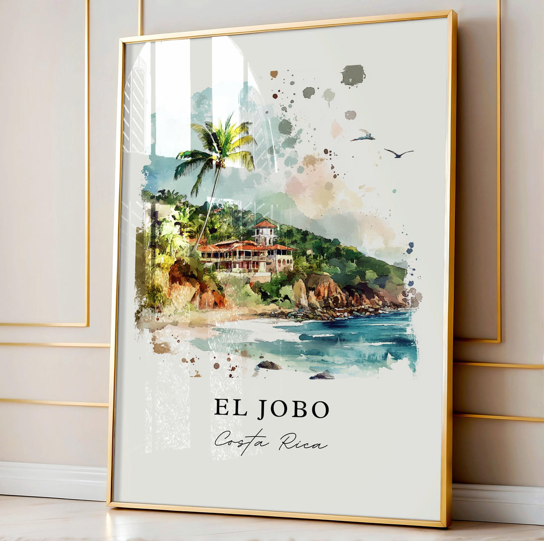 El Jobo Wall Art, El Jobo Costa Rica Print, El Jobo Watercolor Art, Nicaragua Gift,