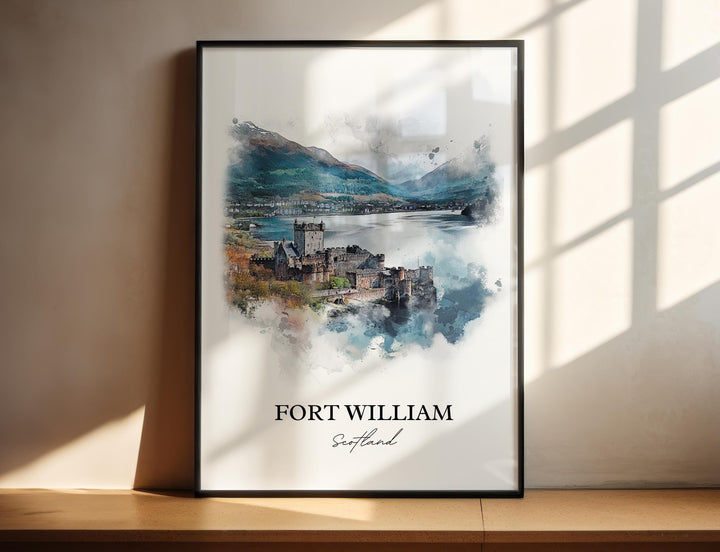 Fort William Wall Art, Scottish Highlands Print, Scotland Art, Fort William Scotland Gift, Travel Print, Travel Poster, Housewarming Gift