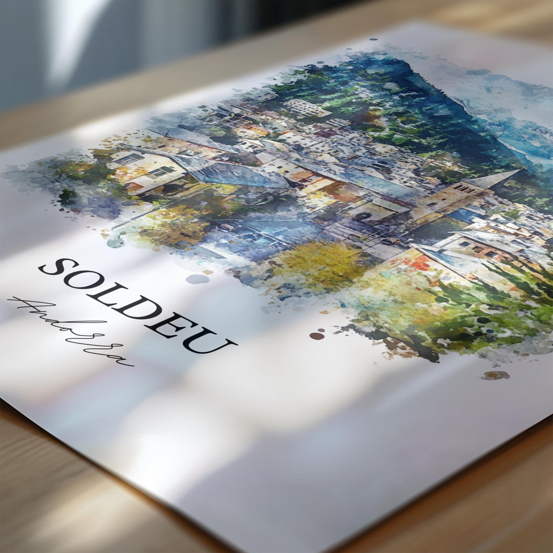 Soldeu, Andorra – Watercolor Art Print
