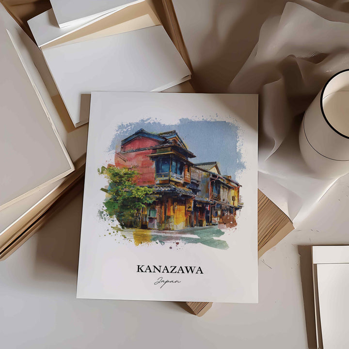 Kanazawa, Japan – Watercolor Art Print